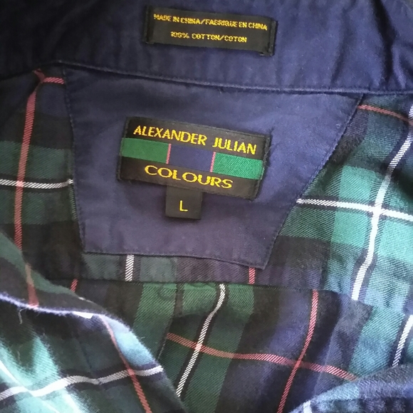 Alexander Julian Colours Plaid Button Down Shirt - Picture 3 of 7